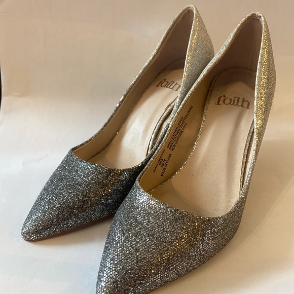 silver sparkly heels - Picture 6 of 10